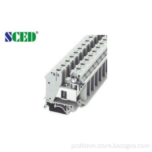15.2mm , 600V 115A Din Rail Mounted Terminal Blocks For Ind